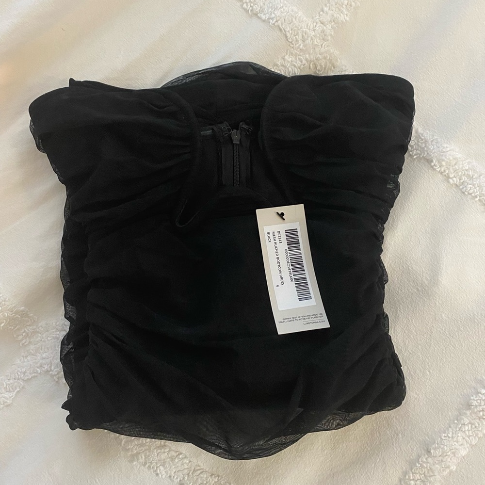 Luxe to Kill Mesh Ruched Bodycon Dress